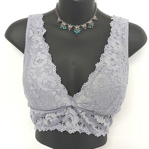 Grey Lace Bra Top, Size XL NWOT